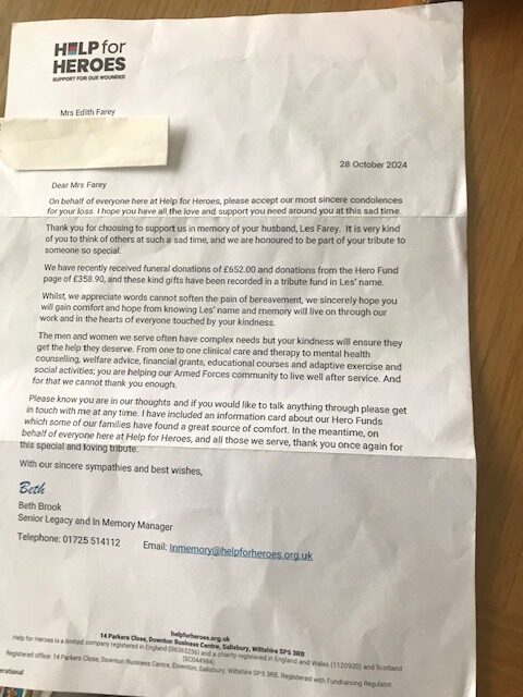 Donation to Help for Heros